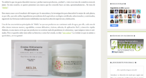 post blog crema hidratante reguladora